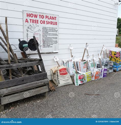 How To Plant Trees And Shrubs Sign Editorial Stock Image Image Of