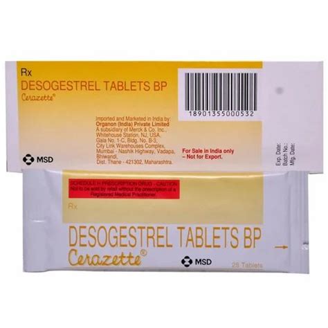 Cerazette Tablet Desogestrel 0 075mg Tablets At Rs 500 Stripe