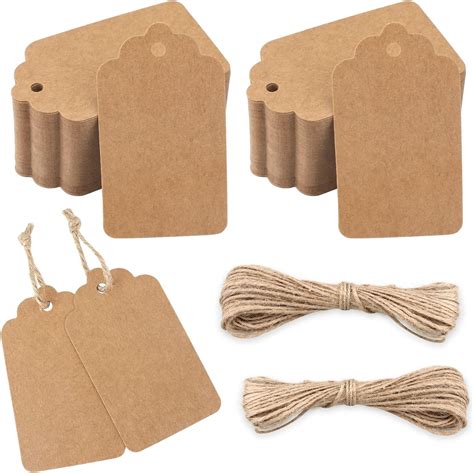 Jijacraft Kraft Paper Tags Pcs Brown Gift Tags X Cm Hang Tags With