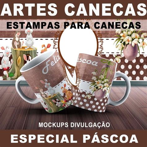 Artes Canecas Pascoa Editaveis Corel Sublimacao Mockups Elo7