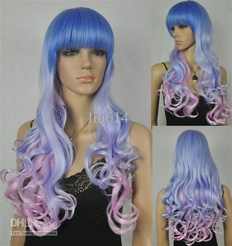 Lili614 Extra Long And Curly Blue And Pink And White Wig Flickr