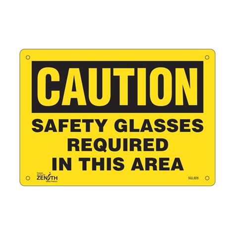 Safety Glasses Required Sign