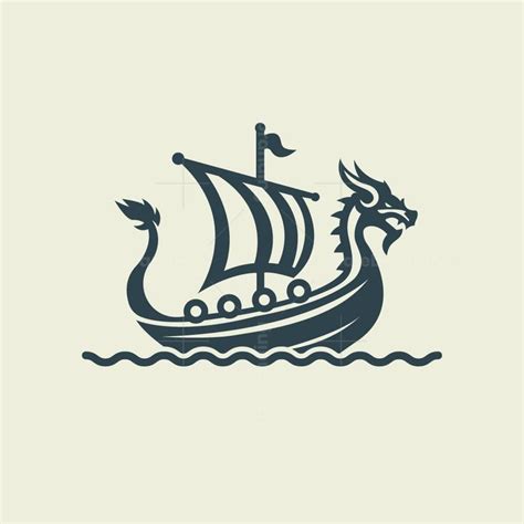 Viking Ship Logo In 2024 Ship Logo Viking Ship Tattoo Viking Ship