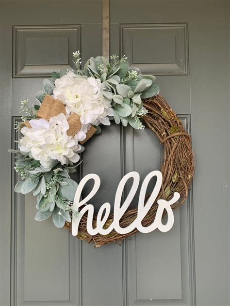 Summer Wreaths For Front Door Wreath For Front Door Hydrangea Wreath