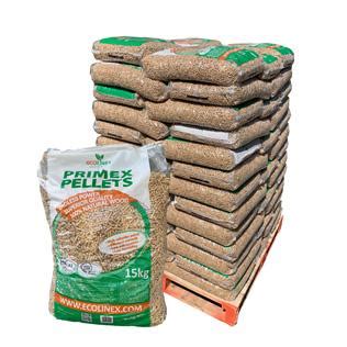 Granulés de Bois Primex pellets palette de 65 sacs de 15kg 975 kg