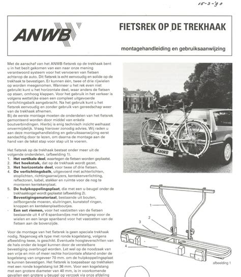 Montage Fietsrek Op De Trekhaak De Oude Fiets