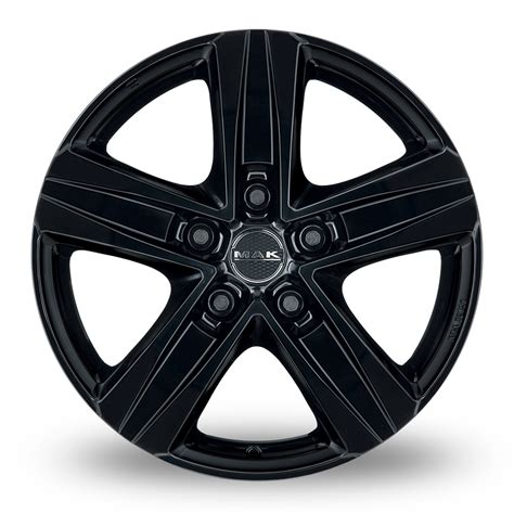 MAK Stone 5 Gloss Black 15 Alloy Wheels Wheelbase