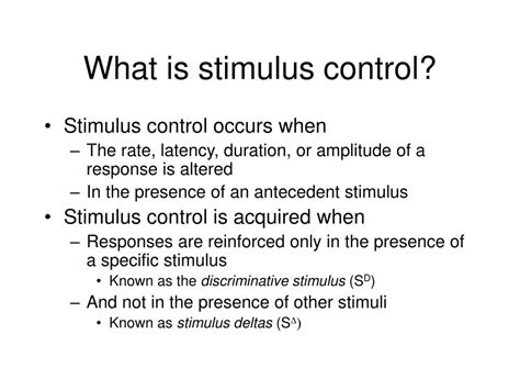 Stimulus Control Aba