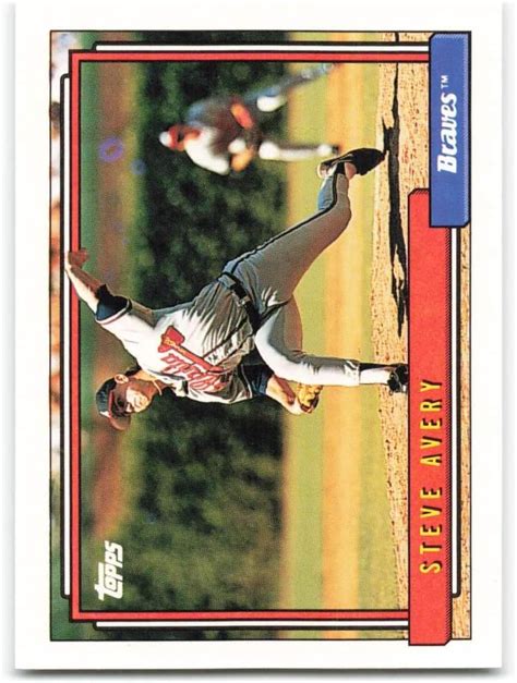 Amazon 1992 Topps Baseball 574 Steve Avery Atlanta Braves UER