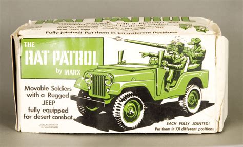 Hake's - “THE RAT PATROL BY MARX” BOXED SET WITH ACTION FIGURES/JEEP.