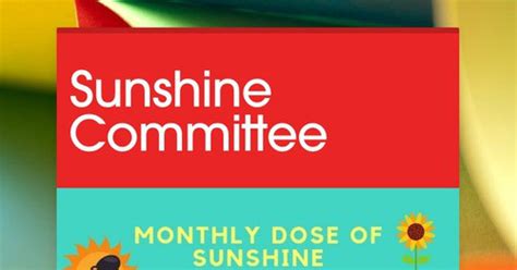 Sunshine Committee Smore Newsletters