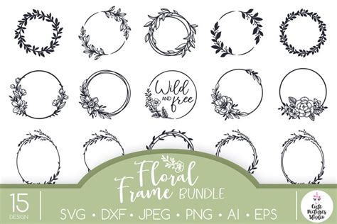 Papercraft Craft Supplies And Tools Instant Download Circle Monograms Svg