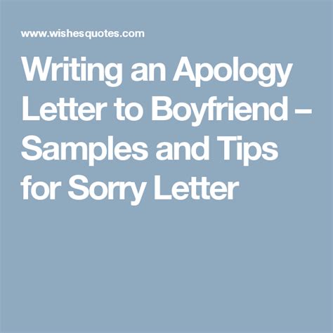 Writing An Apology Letter To Boyfriend With Samples And Tips Apology