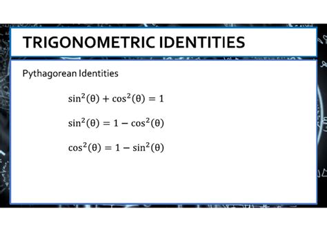 Pythagorean Identity Sin Cos Pdf