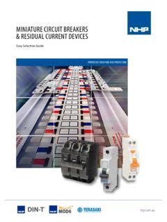 Miniature Circuit Breakers Residual Current Miniature Circuit