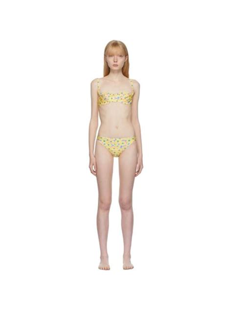 Mirror Palais SSENSE Exclusive Multicolor Girasoli Sweetheart Bikini REVERSIBLE