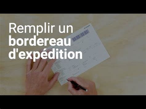 Remplir Un Bordereau D Exp Dition Youtube