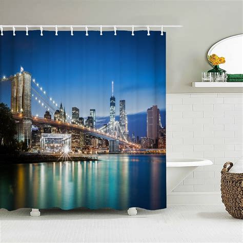3d Nature Landscape Bathroom Shower Curtain Home Decor Curtain Anti