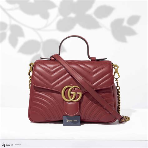 Gucci Gg Marmont Small Top Handle Bag