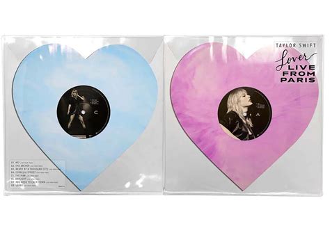 テイラー・スウィフト『lover』 パリライブ版 ハート型 2× Lp レコード ピンク And ブルー Jp