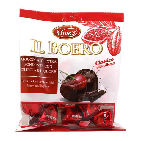 Praline Cioccolato Extra Fondente Il Boero Con Ciliegia E Liquore Witor