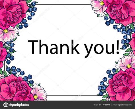 Floral thank you card Stock Vector by ©All-about-Flowers 149455144