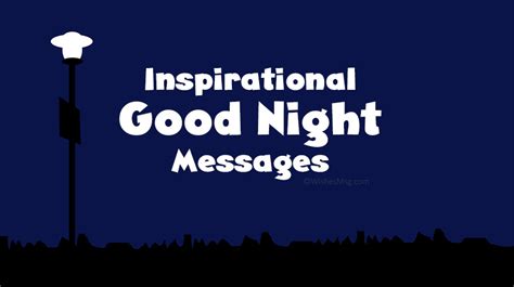 100 Inspirational Good Night Messages And Quotes Wishesmsg