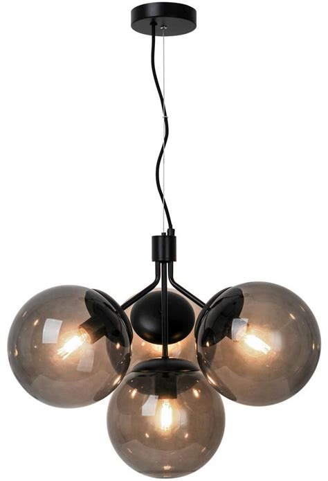 Lampa Wisz Ca Metalowa Z Kloszem W Kszta Cie Kuli X Cm Szara