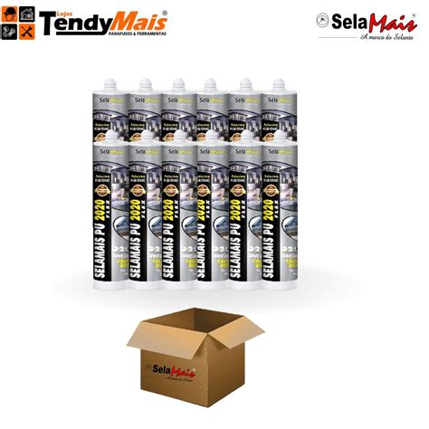 Selamais Ades Pu 2020 Flex Uso Geral 400g Preto Kit C 12un