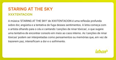 Significado Da Música Staring At The Sky Xxxtentacion Letras Mus Br