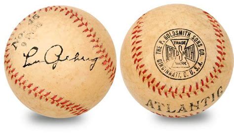 Lou Gehrig Signed Baseball PSA - Memorabilia Expert