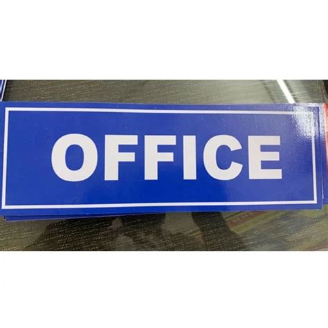 Blue Plastic Office Sign Plate At ₹ 70piece In Gurugram Id 27574598673