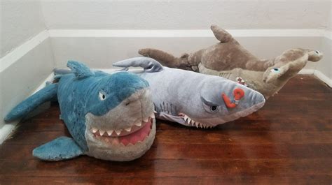 Disney Store Finding Nemo Plush HAND PUPPET Sharks 23" Bruce 24" Anchor ...