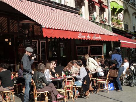 Cafe Bar Du Marche Paris Outdoor Cafe Outdoor Market Outdoor Dining