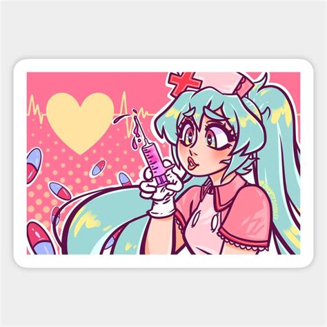 nurse miku magnet hatsune miku vocaloid hatsune miku miku art prints