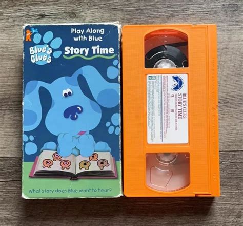 BLUES CLUES STORY Time VHS 1998 Play Along With Blue Nick Jr Orange