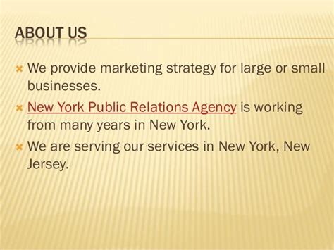 New York Public Relations Agency