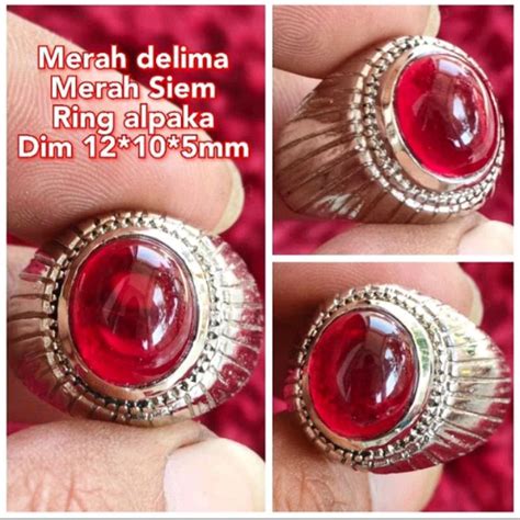 Jual Cincin Batu Merah Delima Siam Top Hq Shopee Indonesia