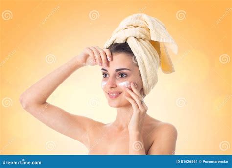 Young Girl Takes Care Her Skin Stock Image Image Of Bath Bathroom