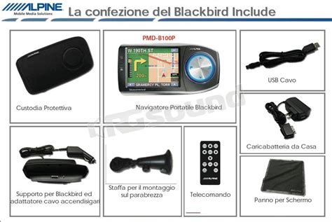 Alpine Pmd B P Blackbird Navigatore Europa Portatile Navigatori Gp