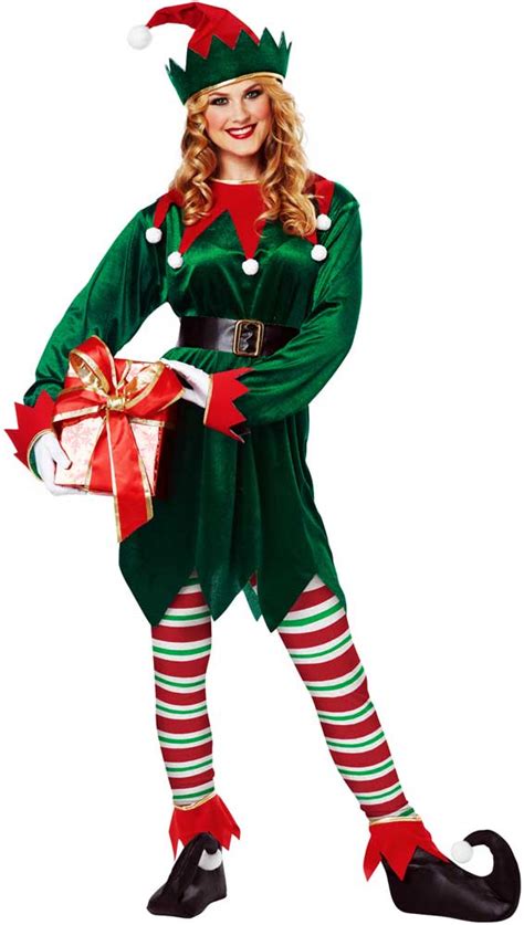 Unisex Santas Helper Elf Worker Holiday Outfit Merry Christmas Costume