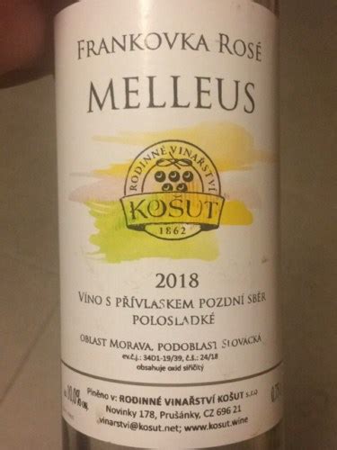 Košut Melleus Frankovka Rosé Vivino US