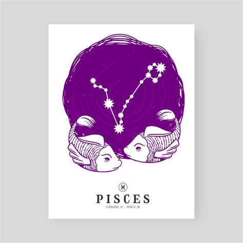 Pisces Constellation Zodiac Sign An Art Print By Pretty Pixels Inprnt