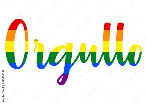 Logo Lgbt Mes Del Orgullo Letras Palabra Orgullo En Texto Manuscrito