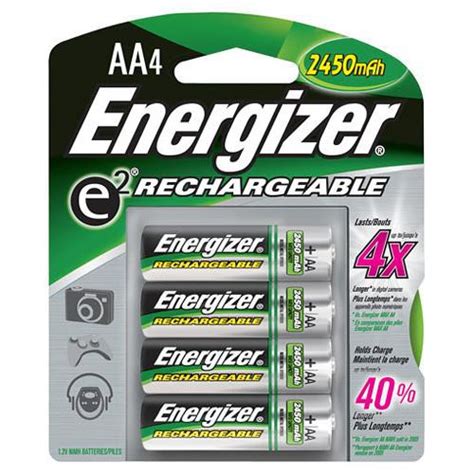 Energizer AA NiMH Batteries 2450maH 4 Pack NH15BP2450 4 B H