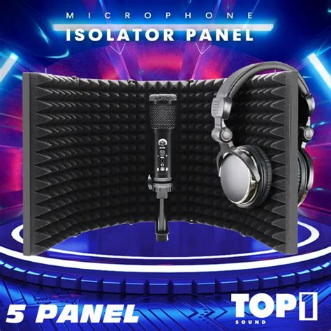 Panel Foldable Studio Microphone Isolation Shield Recording Sound