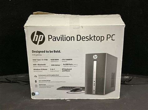 Hp Pavilion Desktop Pc 570 P033w Rowell Auctions Inc