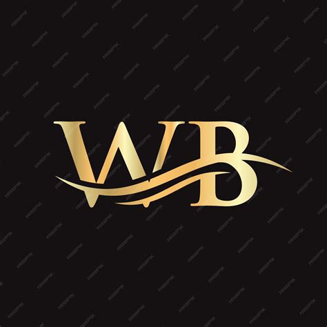 Premium Vector Wb Logo Design Initial Wb Letter Logo Design