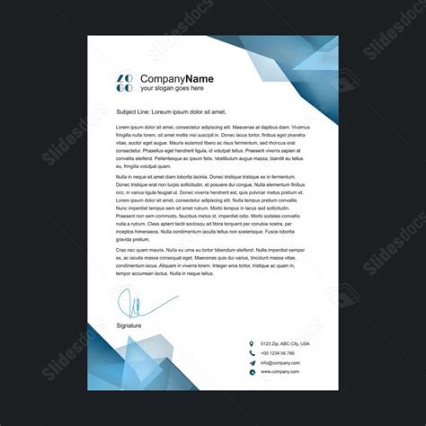 Letterhead Contract Business Identity Company Abstract Modern Word