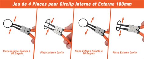 Valuemax Jeu De Pinces Circlips Pince Pour Circlip Interne Et